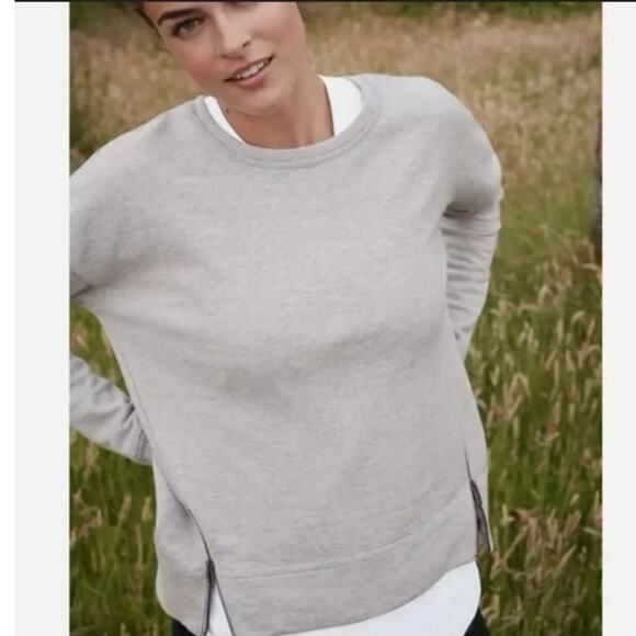 SOLD Athleta Cityscape Sweatshirt Zip Side Details Heathered Gray Size XS - Picture 8 of 8